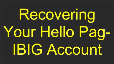 Recovering Your Hello Pag.